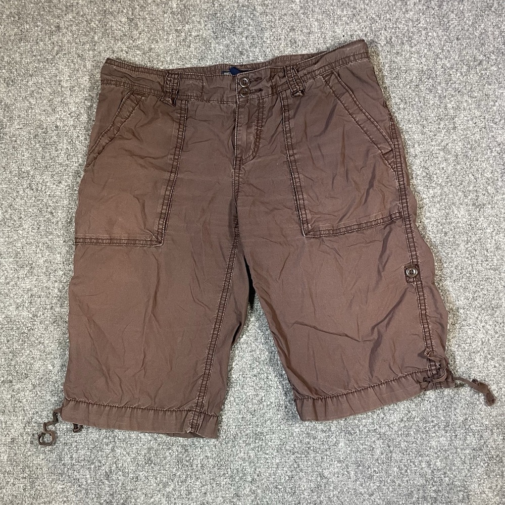 Polo Ralph Lauren Bermuda Shorts Womens Brown Utility Dad Shorts Roll Tab Y2K